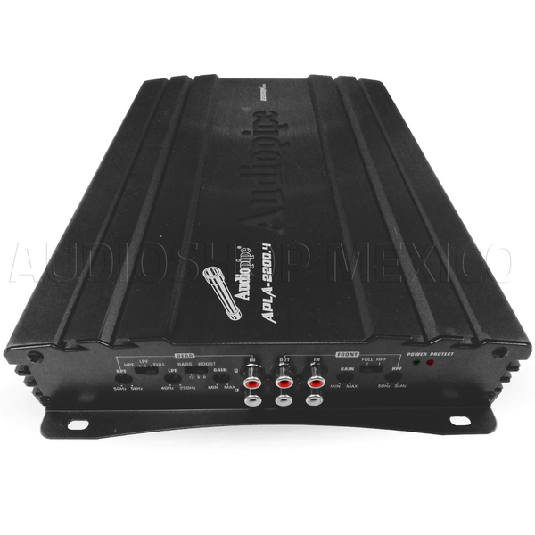 Amplificador Full-Range 4 Canales Audiopipe APLA-2200.4 2200 Watts Cla ...