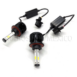 Kit Led Carbon 55 Watts CARLED H4 9007 H13 H/L Alta/baja H1 H3 9005 9006 H7 H11 4 Caras 6000K Blanco