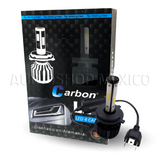 Kit Led Carbon 55 Watts CARLED H4 9007 H13 H/L Alta/baja H1 H3 9005 9006 H7 H11 4 Caras 6000K Blanco