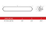 Barra chase de luz led 28pulg (71cm) con disipadores programables