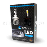 Kit Led Carbon 55 Watts CARLED H4 9007 H13 H/L Alta/baja H1 H3 9005 9006 H7 H11 4 Caras 6000K Blanco