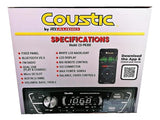 Paquete Coustic CO-PK300 Estéreo 1 DIN + 2 Bocinas 6 PLG BLTH 250W