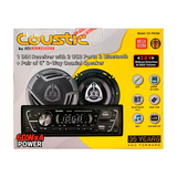 Paquete Coustic CO-PK300 Estéreo 1 DIN + 2 Bocinas 6 PLG BLTH 250W