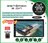 Autoestéreo 2 DIN de 7″ Atomic Audio DROID7 Android GPS Wi-Fi Mirror Link Bluetooth USB con Control