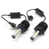 Kit Led Carbon 55 Watts CARLED H4 9007 H13 H/L Alta/baja H1 H3 9005 9006 H7 H11 4 Caras 6000K Blanco