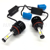 Kit Led Carbon 55 Watts CARLED H4 9007 H13 H/L Alta/baja H1 H3 9005 9006 H7 H11 4 Caras 6000K Blanco