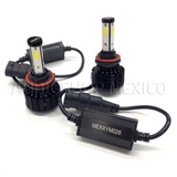 Kit Led Carbon 55 Watts CARLED H4 9007 H13 H/L Alta/baja H1 H3 9005 9006 H7 H11 4 Caras 6000K Blanco