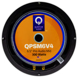 Medio Rango Quantum Audio QPSM6v4 300 Watts 6.5 Pulgadas 4 Ohms 175W RMS (Venta individual)