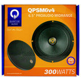 Medio Rango Quantum Audio QPSM6v4 300 Watts 6.5 Pulgadas 4 Ohms 175W RMS (Venta individual)