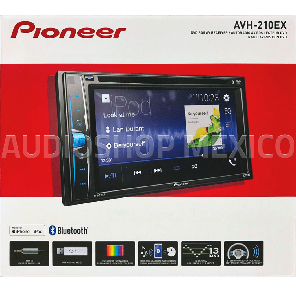 Pantalla 2 DIN Pioneer AVH210EX 6.2 Pulgadas Bluetooth USB Android iP